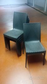 sedie da esterni in finto rattan