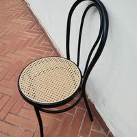 Sei sedie tipo thonet telaio metallo colore nero