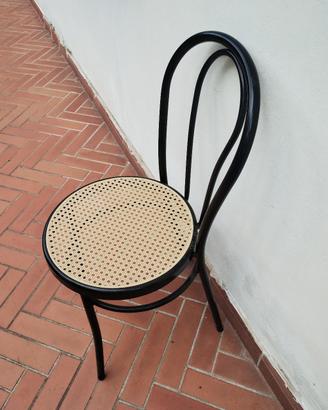Sei sedie tipo thonet telaio metallo colore nero