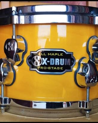 Rullante X-Drum 10x6, acero 8 strati