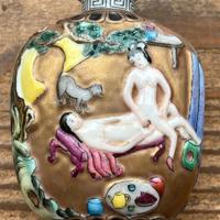 Snuff Bottle Cinese con decoro erotico