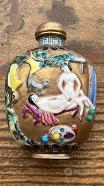 Snuff Bottle Cinese con decoro erotico