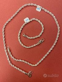 Set bracciale e collana unisex