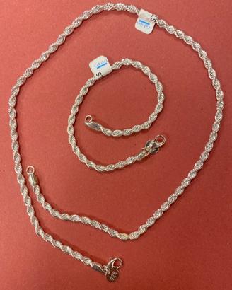 Set bracciale e collana unisex