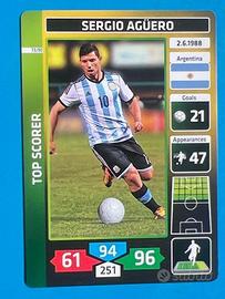 SERGIO AGUERO 73 Panini Fußball Stars 2014 card wc