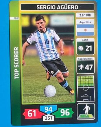 SERGIO AGUERO 73 Panini Fußball Stars 2014 card wc