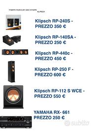 klipsch-rp impianto musica per casa completo