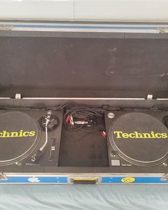 COPPIA TECHNICS SL1210 MK2 COMPLETI DI FLIGHT CASE