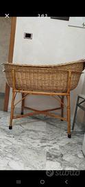 Culla di vimini vintage