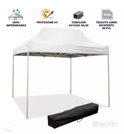Gazebo 2x3 pieghevole bianco