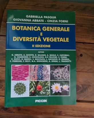 Libro botanica generale e diversità vegetale