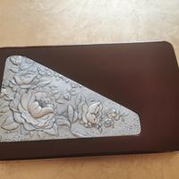 Scatola da gioco legno/lastra argento 925