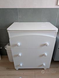 Fasciatoio con Cassettiera e Vasca per bagnetto