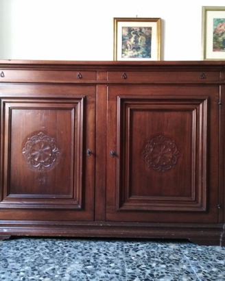 Credenza Faber Medicea in masso di noce