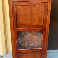 Armadio di servizio legno primi 900 vetro decorato