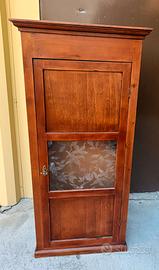 Armadio di servizio legno primi 900 vetro decorato