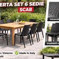 Set di 6 sedie Lucrezia Scab design antracite