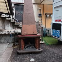 Finto camino mobile bar