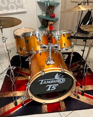 Batteria acustica Tamburo T5 Gold Sparkle completa