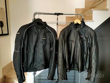 Giacca moto pelle e traforata