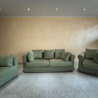 Divano 3 posti + 2 poltrone sfoderabili