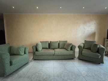 Divano 3 posti + 2 poltrone sfoderabili