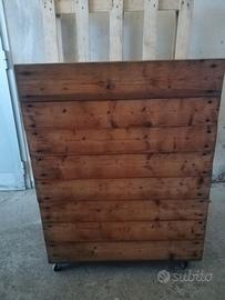 cassone porta legna per interno