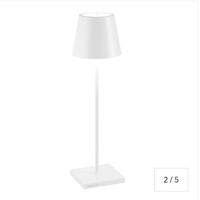 Zafferano Poldina Pro Lampada da Tavolo LED bianca