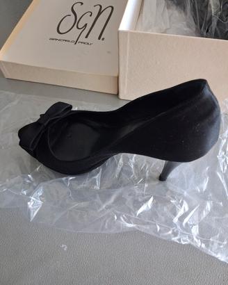 Giancarlo Paoli scarpe raso con tacco eleganti