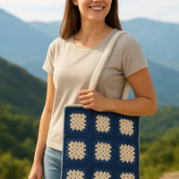 Bag realizzata a mano in filo di cotone