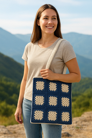 Bag realizzata a mano in filo di cotone