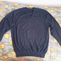 Loro Piana maglione a V cashmere 56 XXL nuovo