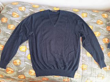 Loro Piana maglione a V cashmere 56 XXL nuovo