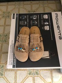 Sabot donna NUOVI scamosciati beige con frangetta