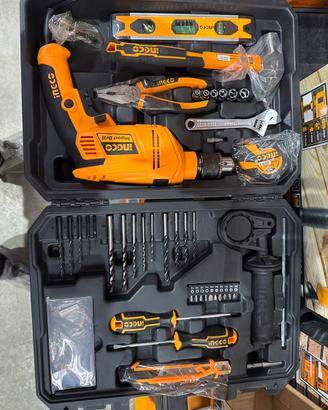 Trapano 650w kit +accessori+ 100pezzi