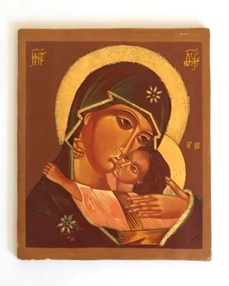 Icona Sacra Madre di Dio con Bambino – Dipinta a m