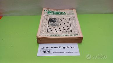 LA SETTIMANA ENIGMISTICA, anno 1970, parzialmente