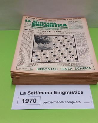 LA SETTIMANA ENIGMISTICA, anno 1970, parzialmente