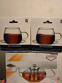 Set da tè Teiera + 2 tazze vetro Küchenprofi