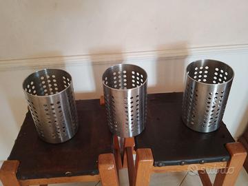 Tre contenitori acciaio inox ikea grandi