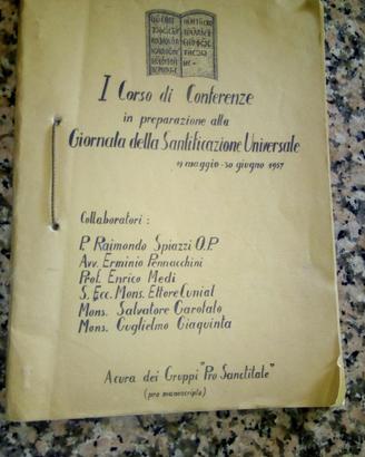 I corso conferenze Giornata Santificazione 1957