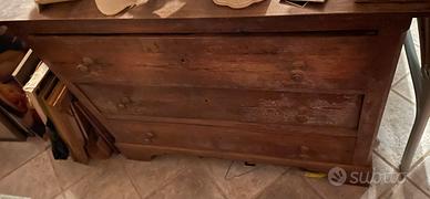Armadio Vintage Rustico 3 Cassetti Legno Massello