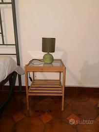 🛏️ Comodini in legno + abat-jour (2 tipi diversi)