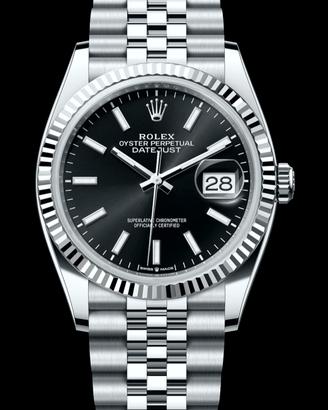 Rolex DJ 36 126234 nero vivo nuovo 09/2026 full 