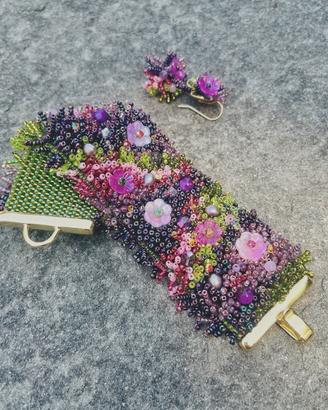 Bracciale e orecchini fatti a mano