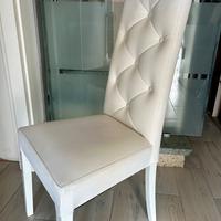 Sedie design moderno in ecopelle color bianco