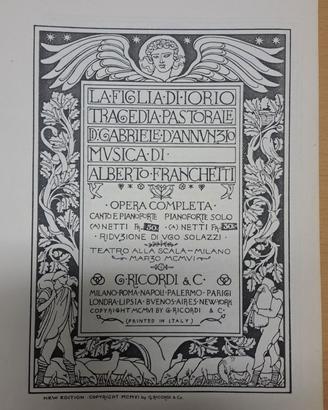 La figlia di Iorio -musica Alberto Franchetti 1906