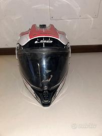 Casco LS2 Adventure Dual Sport Bianco/Rosso/Blu