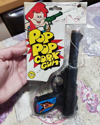 Vintage Pop Pop Cork Gun anni 70 blister originale