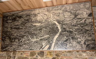 stampa su legno Firenze panoramica